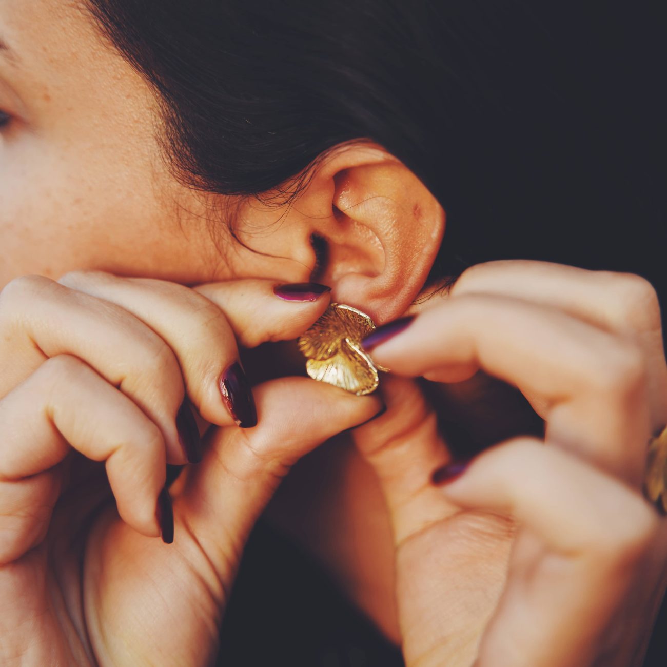 Boucles d'oreilles Malva or éthique fleur