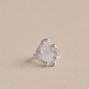 Bague Annie N.04 en verre soufflé argent 925 – design organique | Barrere x Maïgo